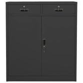 Anthracite Steel Office Cabinet 35.4x15.7x40.2 inches